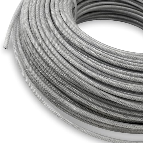 Akuoly Grass Trimmer Line Nylon Steel 0.095'' 164ft/50m Round String Trimmer Spool Replacement, Steel Metal Core and Nylon Coating for Tough Weeds in Gardens and Lawns - Image 5