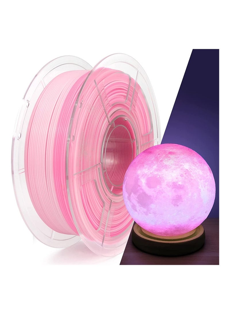 SYOSI Gradient Translucent PETG 3D Printer Filament, PETG Filament 1.75mm, Color Change Filament PETG Pink & White, Multicolor Filament PETG 1.75mm 1Kg Spool for Most 3D Printers  - Image 1