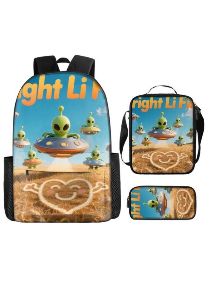 واضح من النار حقيبة كرتونية من ثلاث قطع، يسهل التعامل معها في مناسبات مختلفة (متوفرة للطلاب والأطفال والأصدقاء في النزهايات وتسلق الجبال والتعليم المدرسي وما إلى ذلك) | الكتفين + حقائب اليد + حقائب القرطاسية | موسم العودة إلى المدرسة / هدايا المهرجان - 28 - Image 2