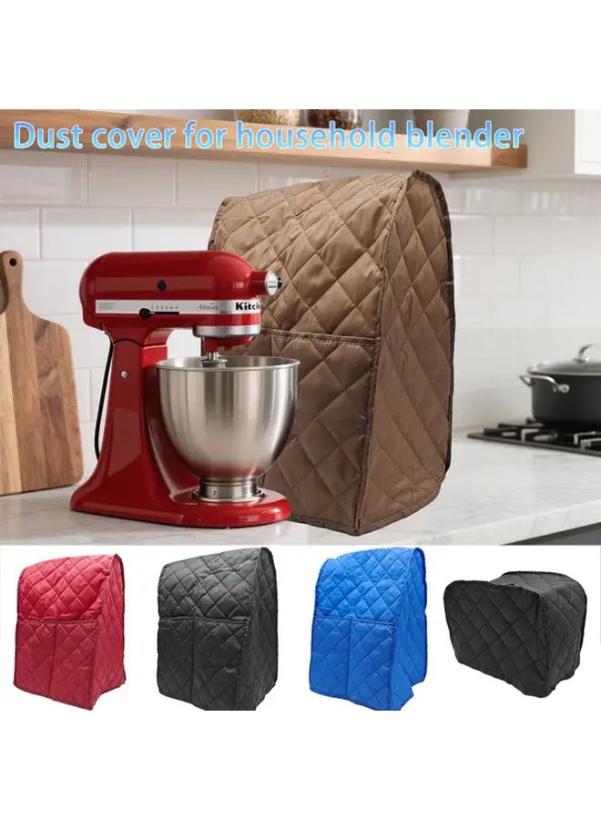Blue Quilted Polyester Blender Cover Solid Color Kitchen Countertop Accessory - Image 1