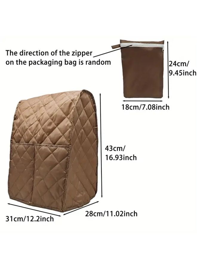 Blue Quilted Polyester Blender Cover Solid Color Kitchen Countertop Accessory - Image 3