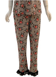 JOANNA JOANNA Women's Short Sleeve Robe Cami & Trouser 3 Pieces Set  Sleepwear with Removable Waist Belt, Dark Rose  - Image 4