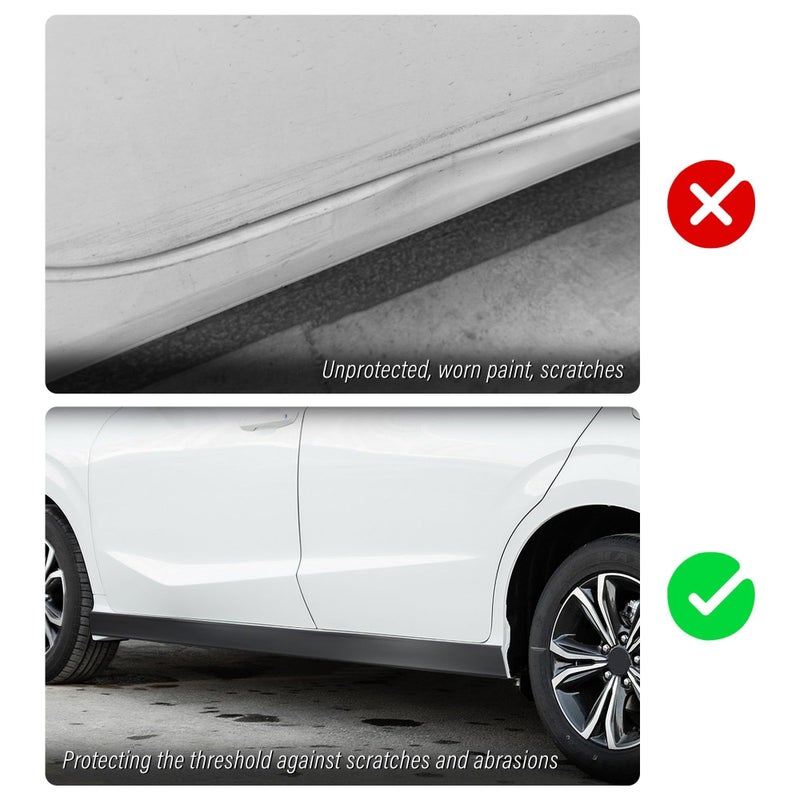White 2 Rolls Car Door Anti Collision Strips, 78.74Inch, Nail Free Drill Free - Image 4