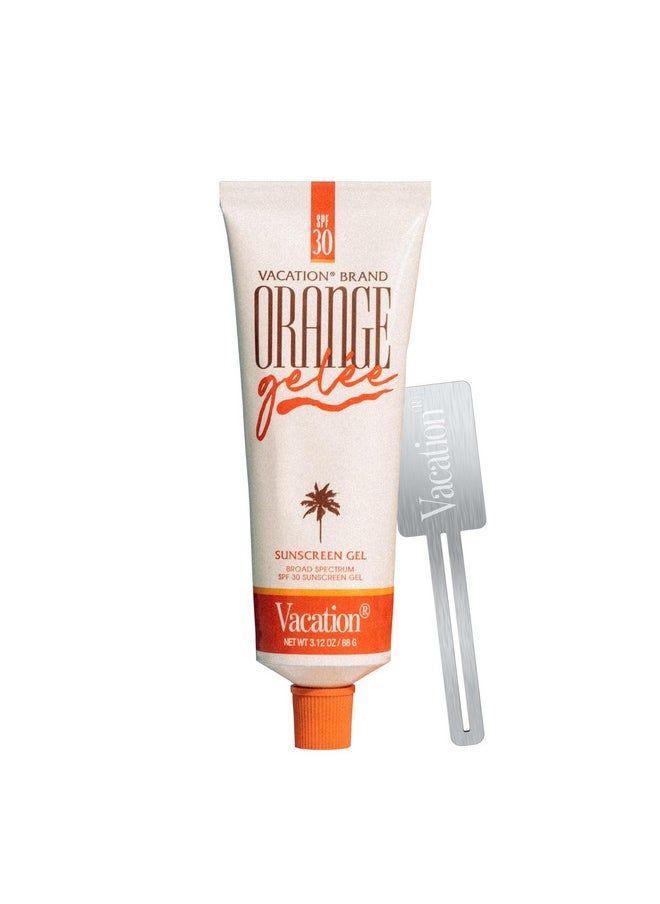 VACATION - Orange Gelée SPF 30 Sunscreen Gel by Vacation + Tube Key, Balm-to-Oil Sunscreen, Tanning Gel Sunscreen, Mineral Oil Free, Travel Size, 3.12 Oz - Image 1
