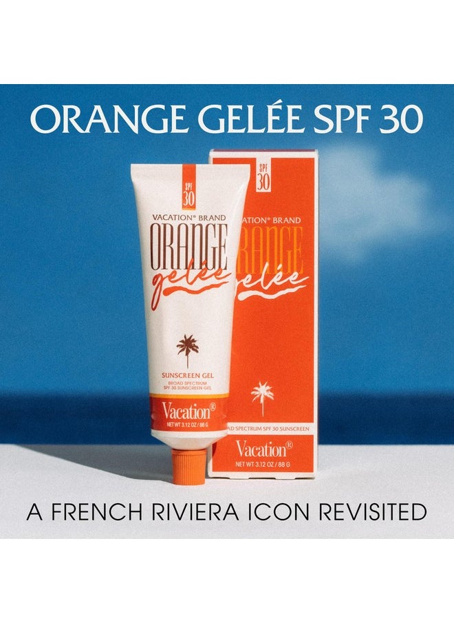 VACATION - Orange Gelée SPF 30 Sunscreen Gel by Vacation + Tube Key, Balm-to-Oil Sunscreen, Tanning Gel Sunscreen, Mineral Oil Free, Travel Size, 3.12 Oz - Image 1