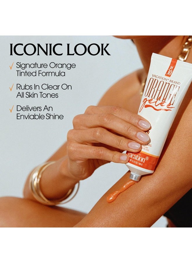 VACATION - Orange Gelée SPF 30 Sunscreen Gel by Vacation + Tube Key, Balm-to-Oil Sunscreen, Tanning Gel Sunscreen, Mineral Oil Free, Travel Size, 3.12 Oz - Image 1