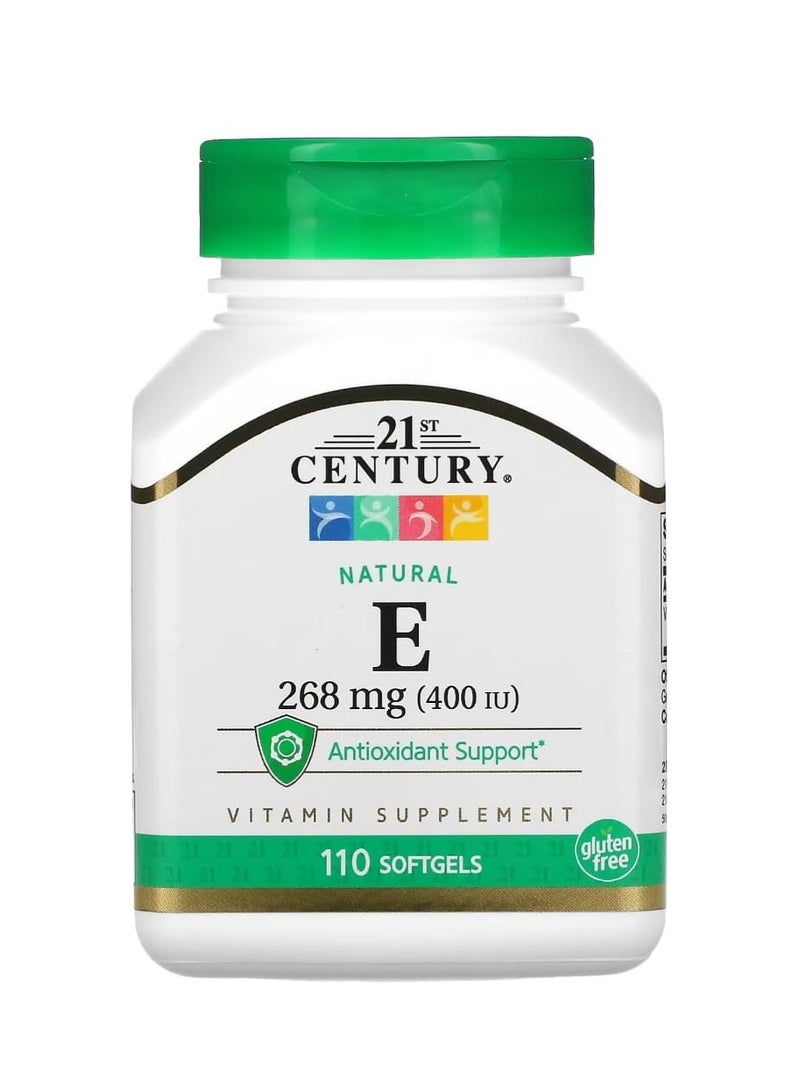 21st Century Natural Vitamin E 268 mg (400 IU) 110 Softgels - Image 1