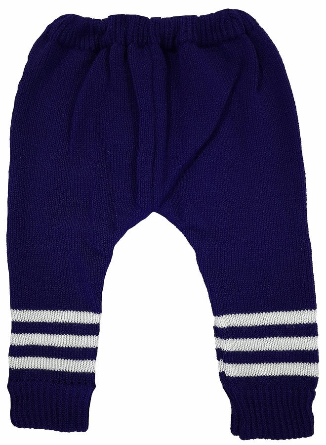 لولي بوب طقم سترة صوفية برقبة دائرية للبنات الصغيرات من لوليبوب (Lollipop_Full_Sweater set_Dark Blue_0-3 Months) - Image 5