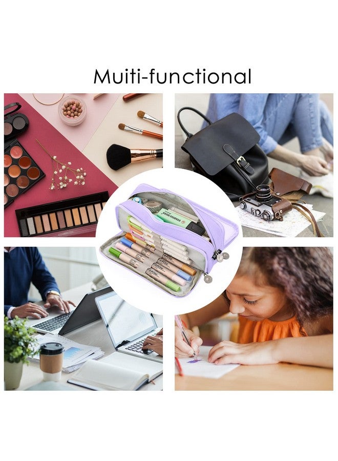 Coolzon Large Pencil Case for Girls Boys,Big Capacity Pencil Cases with 3 Compartments Pen Bag Pouch Holder School Stationery Organizer Makeup Cosmetic Bag for Kids Women Men Teenagers Students, - Image 5