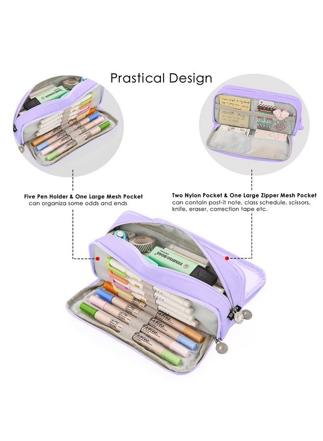 Coolzon Large Pencil Case for Girls Boys,Big Capacity Pencil Cases with 3 Compartments Pen Bag Pouch Holder School Stationery Organizer Makeup Cosmetic Bag for Kids Women Men Teenagers Students, - Image 3