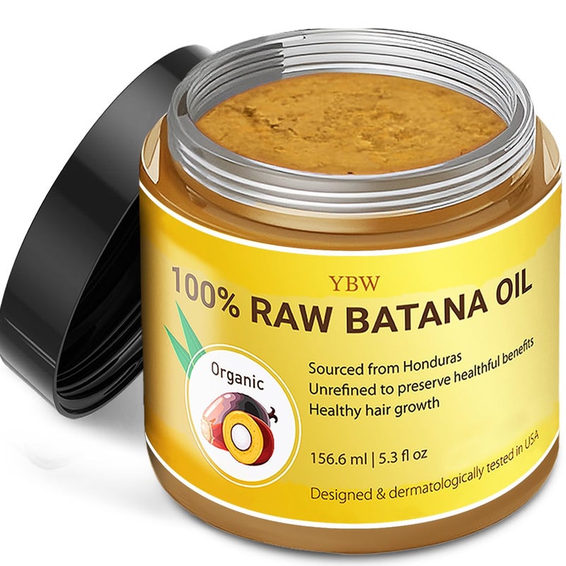 Raw Batana Oil for Hair Growth by Dr Sebi Organic Raw Honduras Oil  100 Pure  Natural Botana Paste for Thicker Stronger Hair for Men and Women