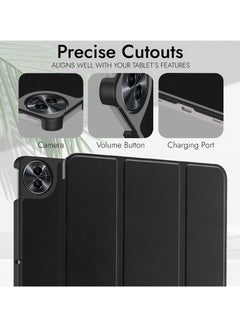 Generic Cover for Realme Pad 2 Cover Case 11.5 inch, Trifold Flip Back Case for Realme Pad 2 Tablet Cover - Black  - Image 3