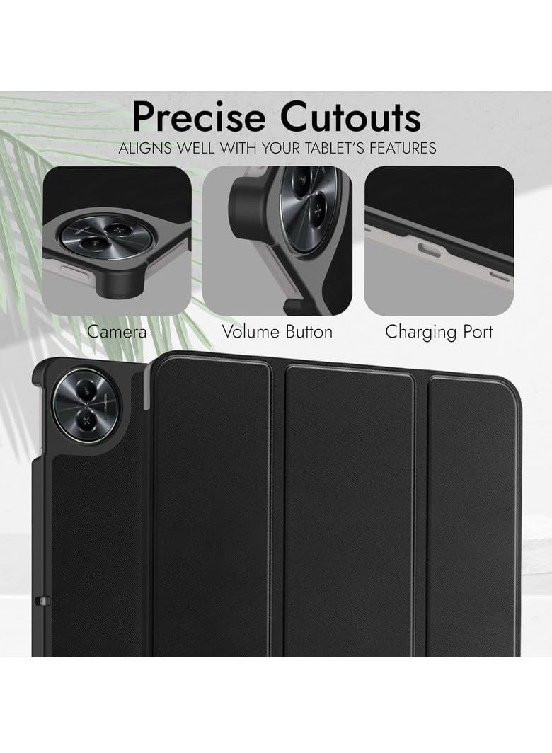 Cover for Realme Pad 2 Cover Case 11.5 inch, Trifold Flip Back Case for Realme Pad 2 Tablet Cover - Black - Image 3