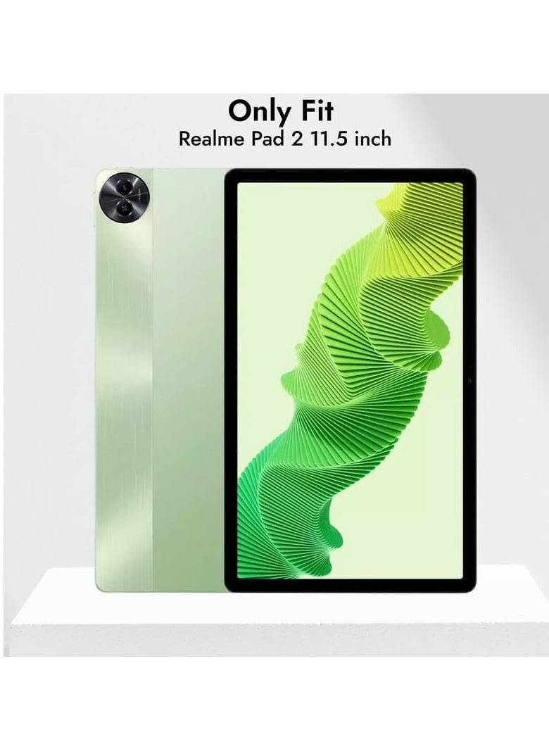 Cover for Realme Pad 2 Cover Case 11.5 inch, Trifold Flip Back Case for Realme Pad 2 Tablet Cover - Black - Image 2