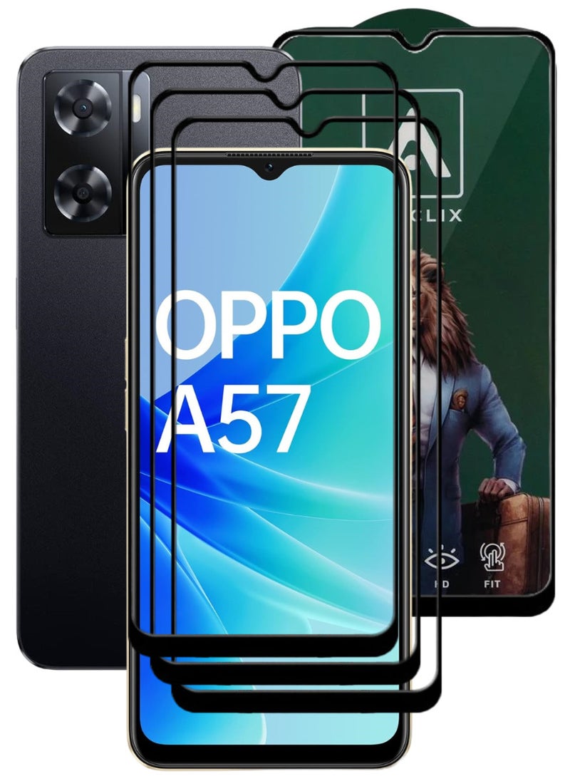 ACLIX 3 Pieces Antistatic ESD Dustproof Premium Quality High Definition Tempered Glass Screen Protector Designed For Oppo A57 - Image 1