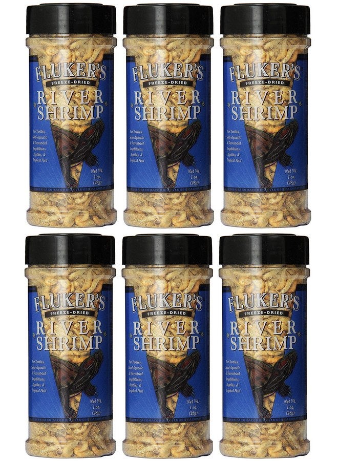 Fluker's Fluker's 6 Pack of Freeze-Dried River Shrimp, 1 Ounce Each, for Aquatic Reptiles and Amphibians_AB - Image 1