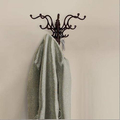 Creative Co-Op Antique Cast Iron Wall Hooks in Rust Finish - Image 4