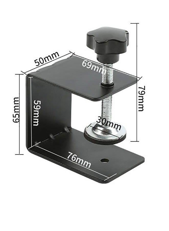 VITION 2Pcs Drawer Fixing Clamp, Heavy Duty Metal Cabinet Installation Clamp, Drawer Front Clamp Desk Mounting Clamp for Woodworking Fixed (Black) - Image 2