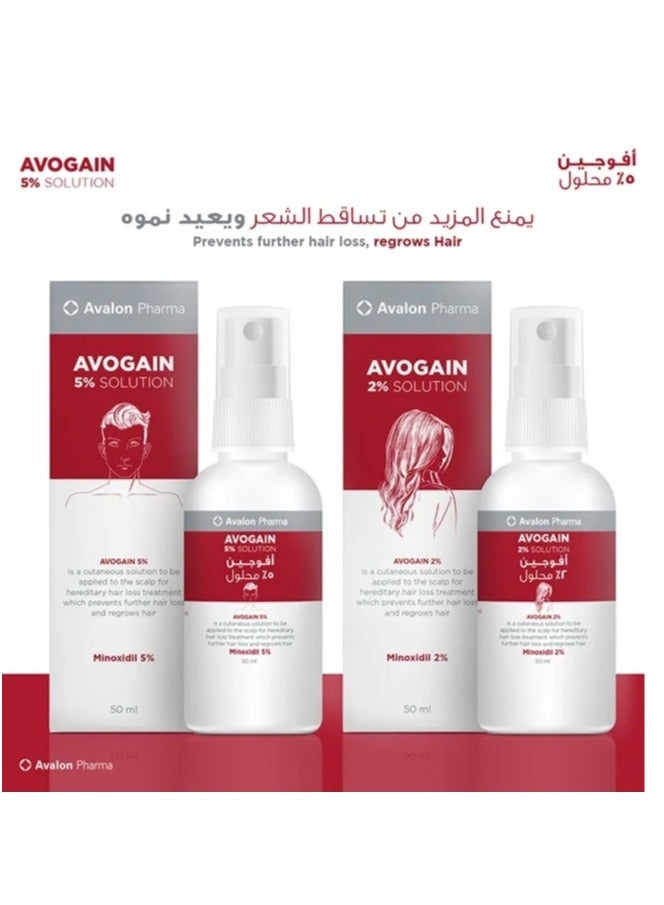 Avalon Pharma Avogain 5% Clear Spray for Men 50 ml - Image 2