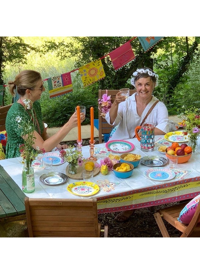 Talking Tables Boho Colourful Floral Paper Napkins | Soft Disposable Serviettes for Summer Dining, BBQ, Picnic, Kids Birthday Everyday Encanto Party, Festival, Decoupage Bulk 50 Pack - Image 3