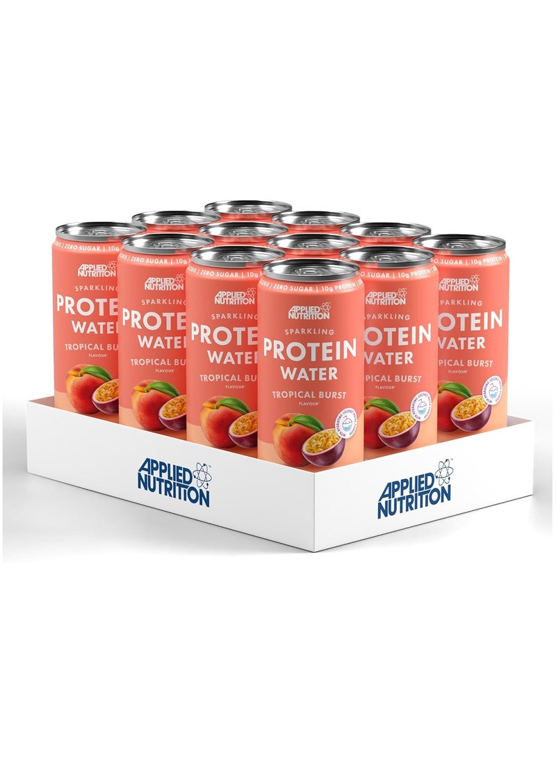 Applied Nutrition Sparkling Protein Water - Tropical Burst - (12 Pack)  - Image 1