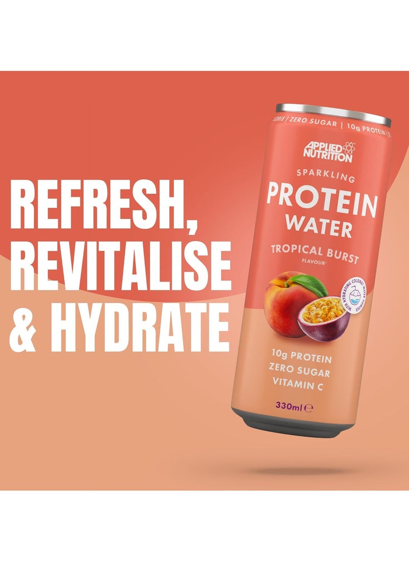 Applied Nutrition Sparkling Protein Water - Tropical Burst - (12 Pack)  - Image 2