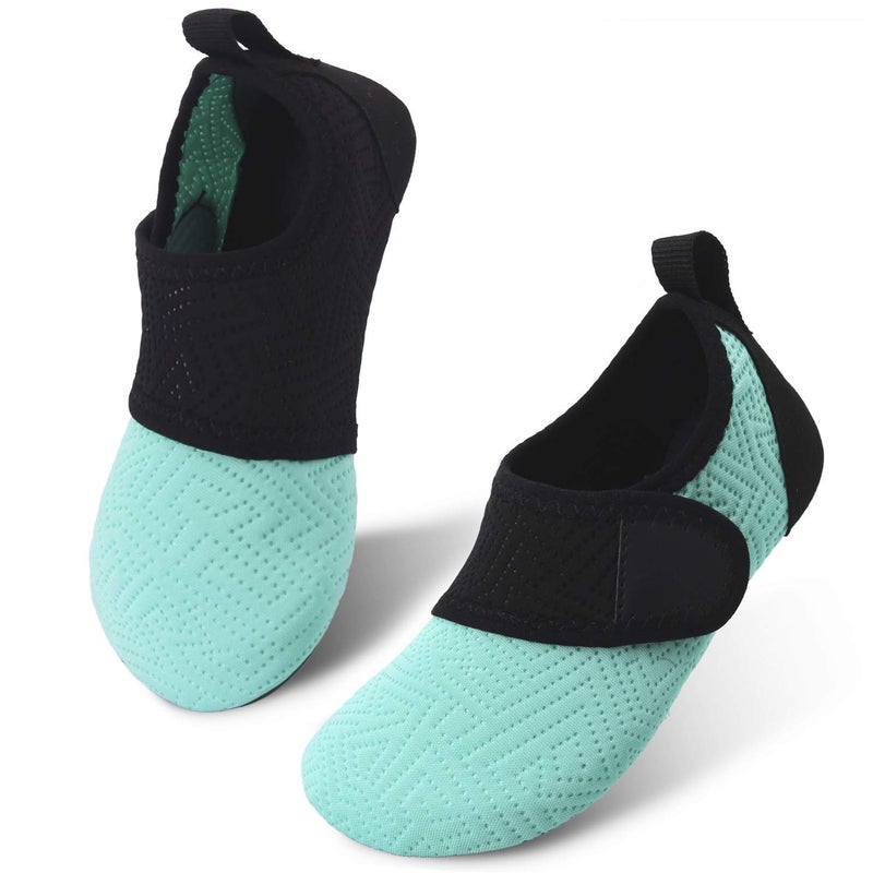 JIASUQI Boys Girls Lightweight Water Shoes for Park River Easy Green US 8-8.5 M Toddler - Image 1