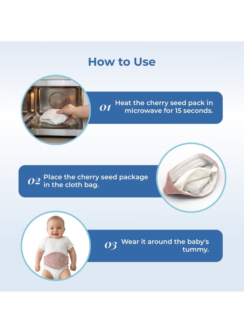 Babyjem Cherry Core Belt for Babies 0 Months+ | Natural Material, Gas Pains Relief, Washable Cover, OEKO-TEX Standard 100 | Newborn Baby Gift, Sleep Wellbeing, Gentle Pressure - Image 3