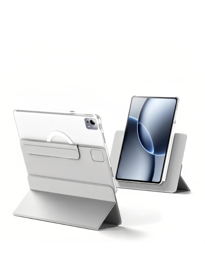 general Case Compatible with Xiaomi Mi Pad 7 Ultra 14 inch 2025 【Supports Pencil】, Hybrid Detachable Magnetic Tri-fold Stand Cover, Matte Clear Back, Auto Wake/Sleep - Image 1