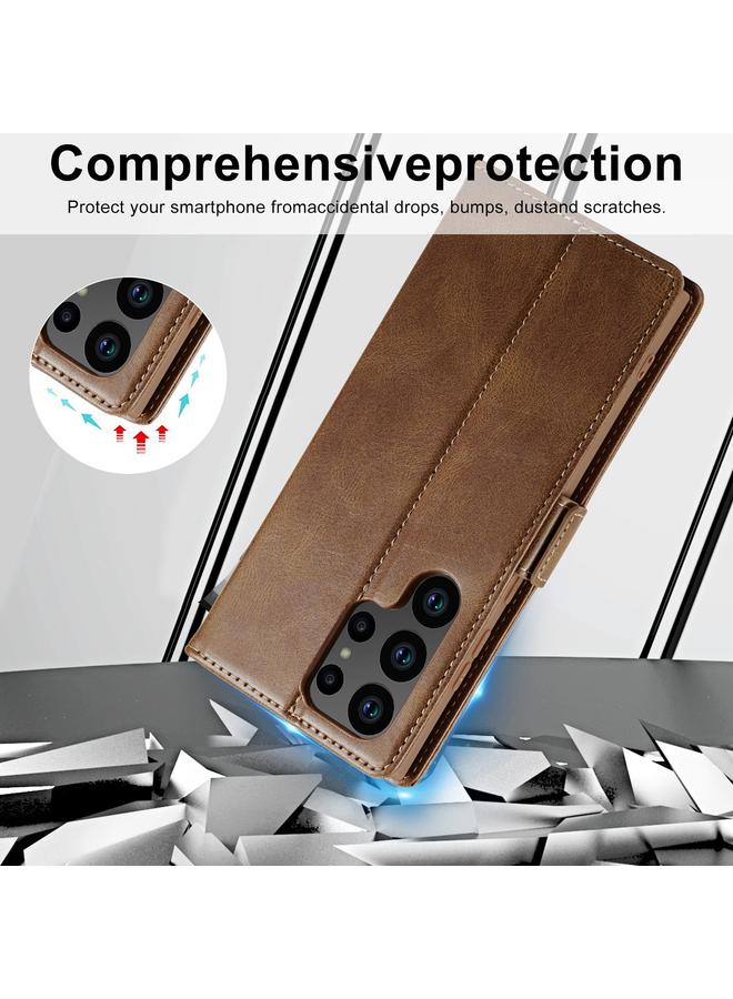 LC.IMEEKE Case For Samsung Galaxy S23 Ultra 5G RFID Anti-theft Leather Phone Case - Image 5