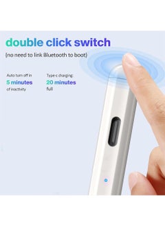 LNKOO Active Digital Stylus Pen Pencil Pro 2nd generation iPad Pen with Fast Charging & Palm Rejection For Apple iPad 2018 and Later White  - Image 4