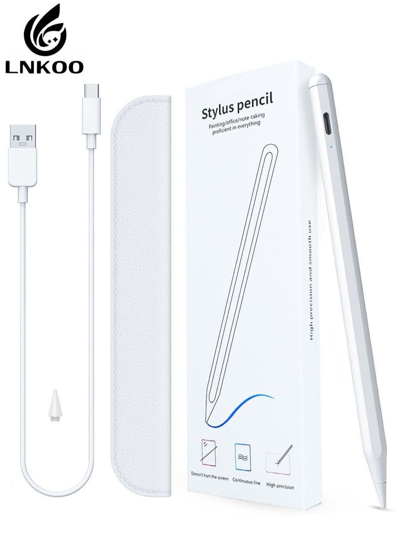 LNKOO Active Digital Stylus Pen Pencil Pro 2nd generation iPad Pen with Fast Charging & Palm Rejection For Apple iPad 2018 and Later White  - Image 1