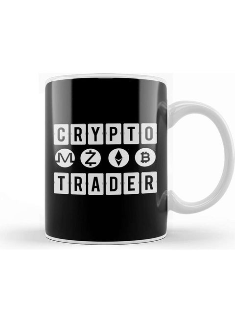 Print Shop Cryptocurrency Crypto Trader Bitcoin Blockchain Mug Porcelain