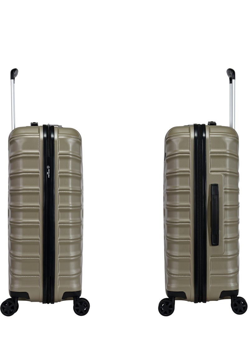 eminent Hard Case Travel Bag Large Luggage Trolley TPO Lightweight Suitcase 4 Quiet Double Spinner Wheels with TSA Lock KK30 Gold Champagne  - Image 3