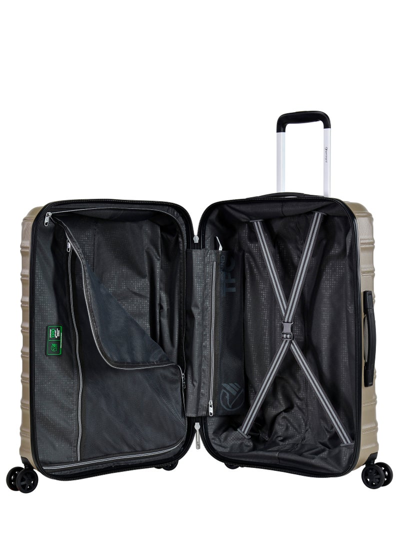 eminent - Hard Case Travel Bag Large Luggage Trolley TPO Lightweight Suitcase 4 Quiet Double Spinner Wheels with TSA Lock KK30 Gold Champagne - Image 1