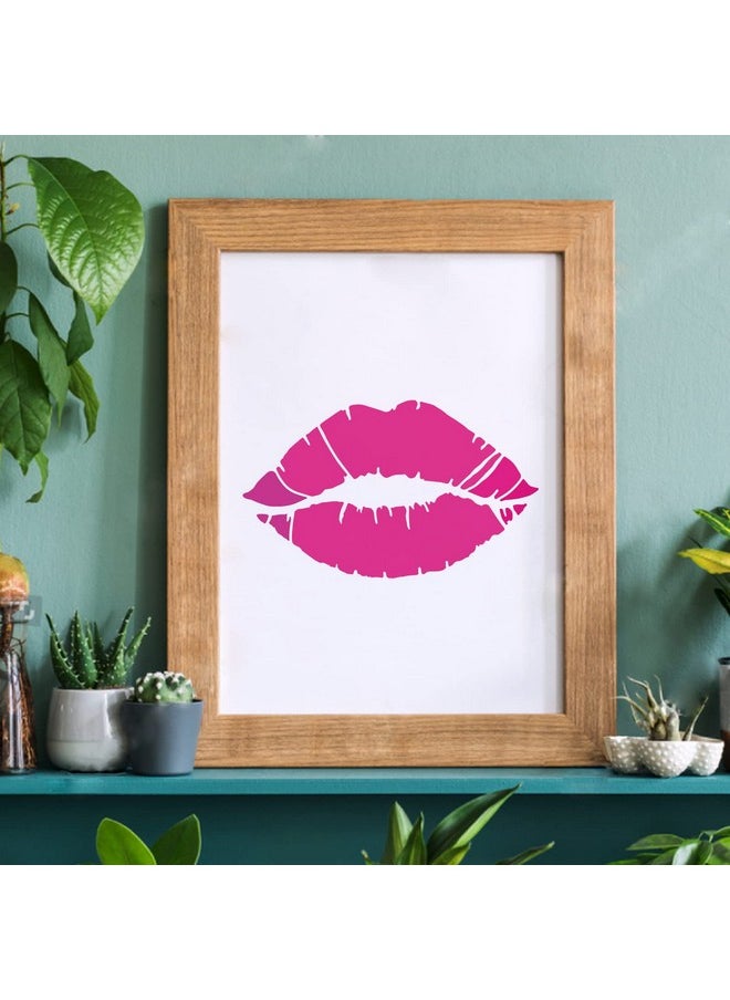 FINGERINSPIRE Lips Drawing Painting Stencils Templates 11.6X8.3 Inch Plastic Stencils Decoration Rectangle Reusable Stencils For Painting On Woodfloorwall And Fabric  - Image 5