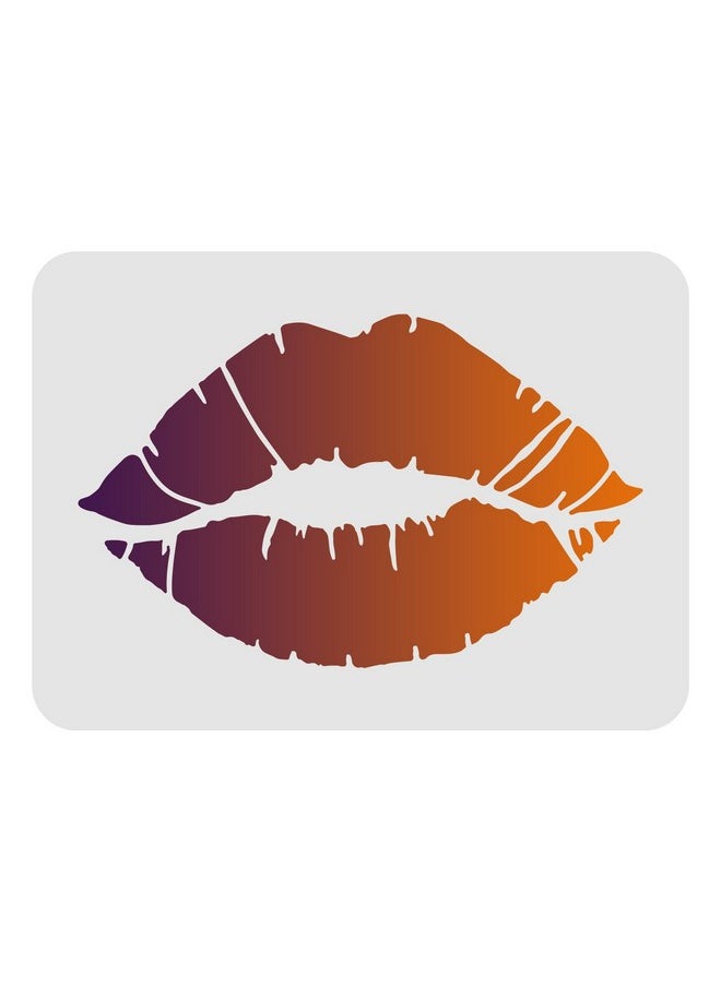 FINGERINSPIRE Lips Drawing Painting Stencils Templates 11.6X8.3 Inch Plastic Stencils Decoration Rectangle Reusable Stencils For Painting On Woodfloorwall And Fabric  - Image 1