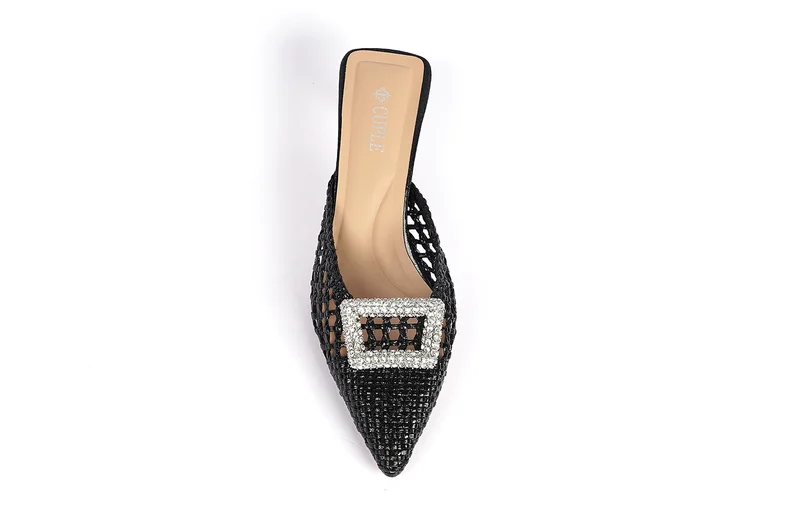 Cuple Womens embelished heeled mules