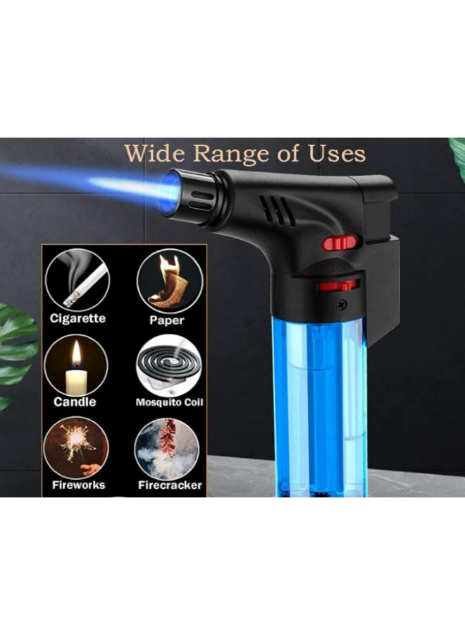 High Power Gas Torch Lighter – Adjustable Blue Flame Torch (Gas NOT Included) Multi-color Bundle of 4 - Image 3