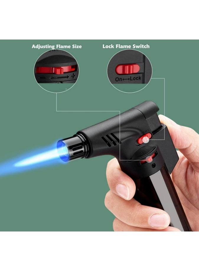 High Power Gas Torch Lighter – Adjustable Blue Flame Torch (Gas NOT Included) Multi-color Bundle of 4 - Image 5