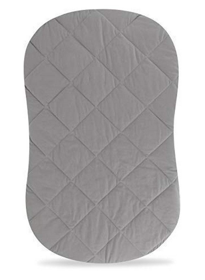 Ely's & Co. Ely's & Co. Patent Pending Jersey Cotton Quilted Waterproof Hourglass Sheet, All in one Bassinet Sheet with Mattress Pad Cover Protection (Grey) - Image 1
