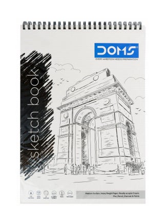 A4 Size Wiro Sketch Pad With Top Spiral Binding 36 Sheets 150gsm Thickness