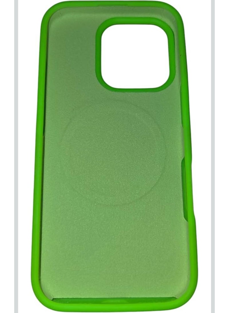 iPhone 16 Pro Case Shockproof Back Cover 5-Layer Silicone Anti-Scratch Shockproof Dirt-Resistant Multicolor MagSafe Silky Soft Touch Natural Microfiber Lining (Green) - Image 4