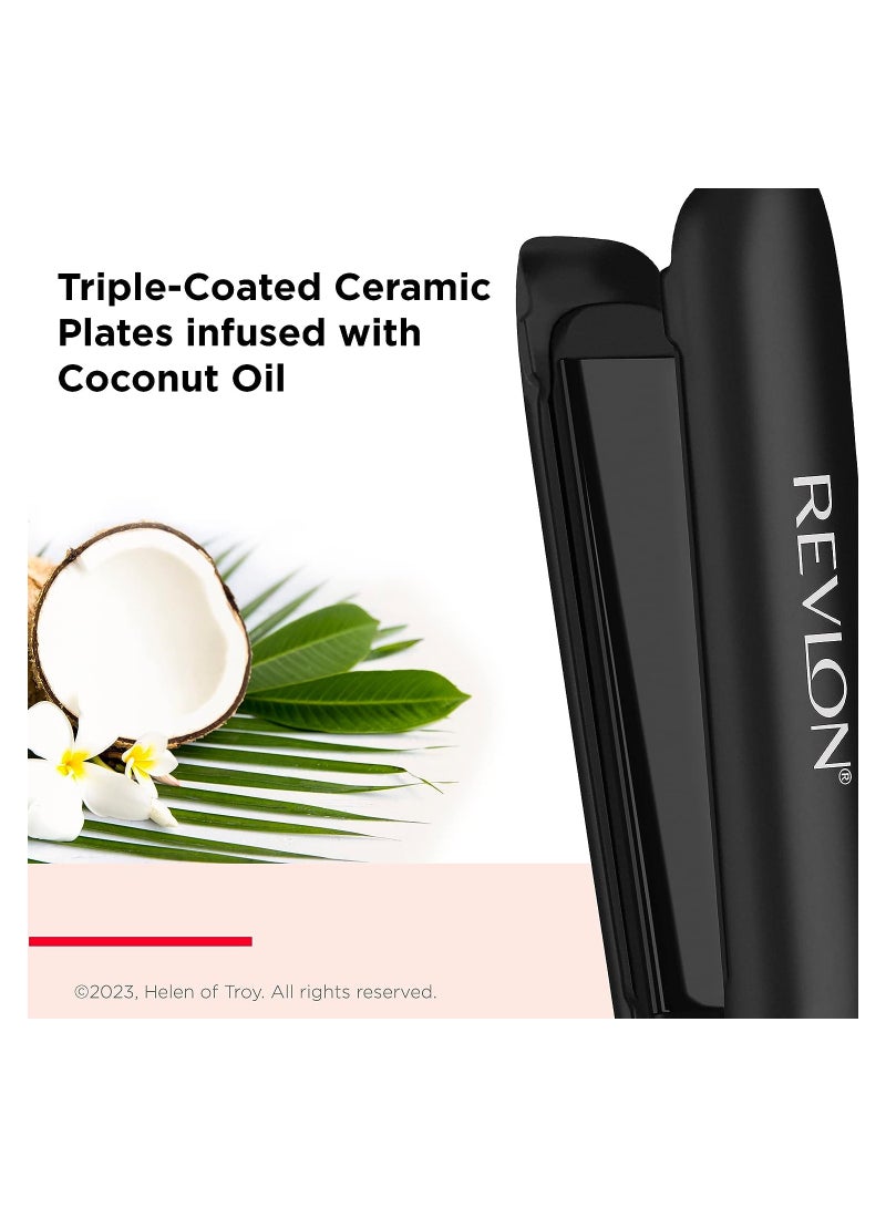 Revlon SmoothStay Coconut Oil-Infused Straightener 25mm - Black  - Image 5