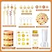 Remuuly 179 Pcs First Trip Around the Sun Bohemian Hippie Sunshine Theme Party Tableware Includes Cups Straw Sticker Keychain Bracelet Pendant Badges for Baby Shower Birthday Party Gifts Serves 16 - Image 4