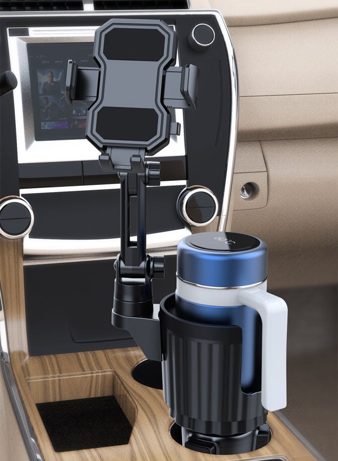 Super ZYouth 2-in-1 Car Cup Holder & Phone Mount – Universal Adjustable Auto Stand with 360° Rotation – Secure Fit for Most Vehicles & Phones - Image 2