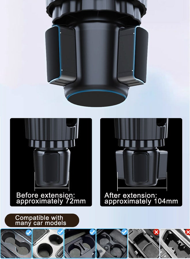 Super ZYouth 2-in-1 Car Cup Holder & Phone Mount – Universal Adjustable Auto Stand with 360° Rotation – Secure Fit for Most Vehicles & Phones - Image 3