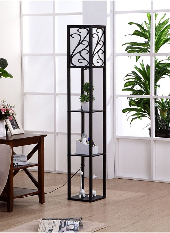 keke Nordic Modern Bedroom linen cover Standing Floor vertical lamp With 9W bulb and USB  - Image 2