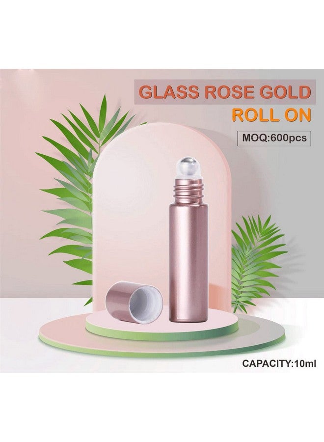 Devinez Multipurpose Rose Gold Color Roll On Glass Bottle with steel Ball, 10 ml with Cap (Pack of 2), for Beauty, Essential Oils, Blends, Skin Care, Travel, Toners, Cosmetic & DIY - Image 3