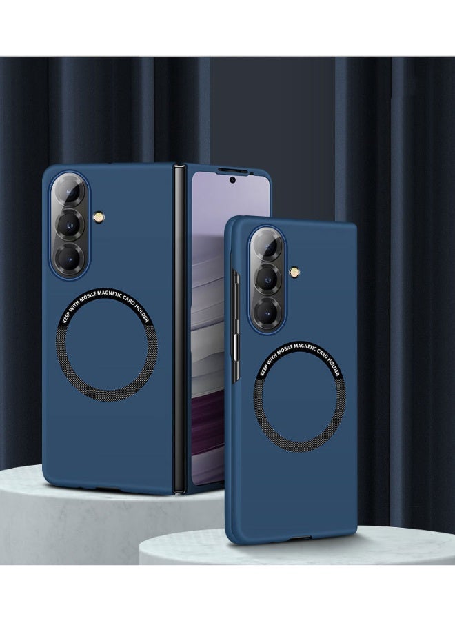 عام غطاء سامسونج جالكسي Z فولد 7 المغناطيسي بدون إطار متوافق مع ماج سيف بتصميم معدني عاري وغطاء رفيع مقاوم للصدمات - Image 2